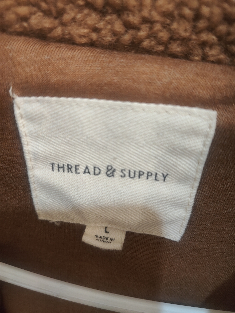 Thread & Supply High Pile Fleece Floral Jacket, Size Large - Picture 5 of 5
